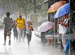 Image result for people trying to get out of the rain